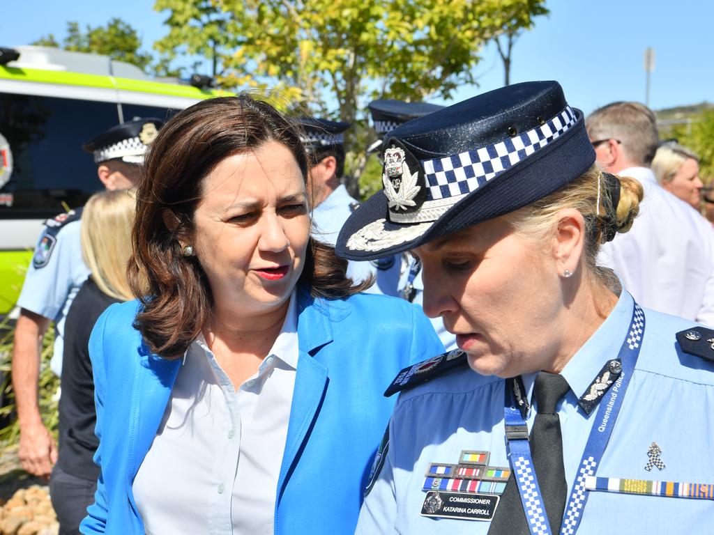 Queensland Premier Annastacia Palaszczuk is backing Police Commissioner Katarina Carroll after a turbulent few days for the police force.