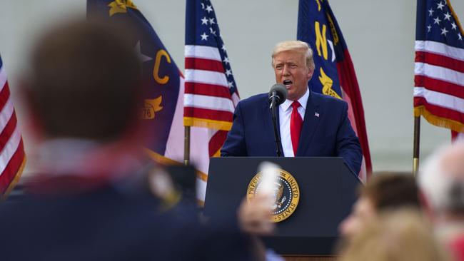 President Donald Trump visited North Carolina on Wednesday. Picture: Melissa Sue Gerrits/Getty/AFP