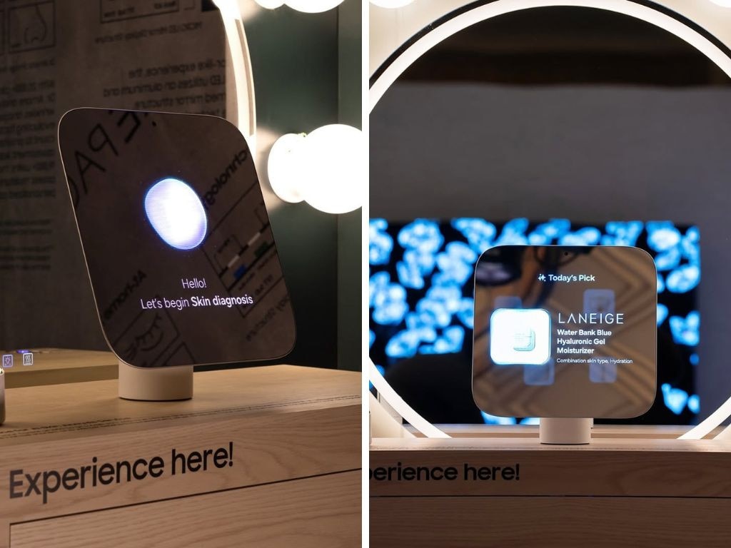 Struggle with pores and wrinkles? Don't worry, Samsung has a mirror for that. Picture: Instagram: @samsungau.