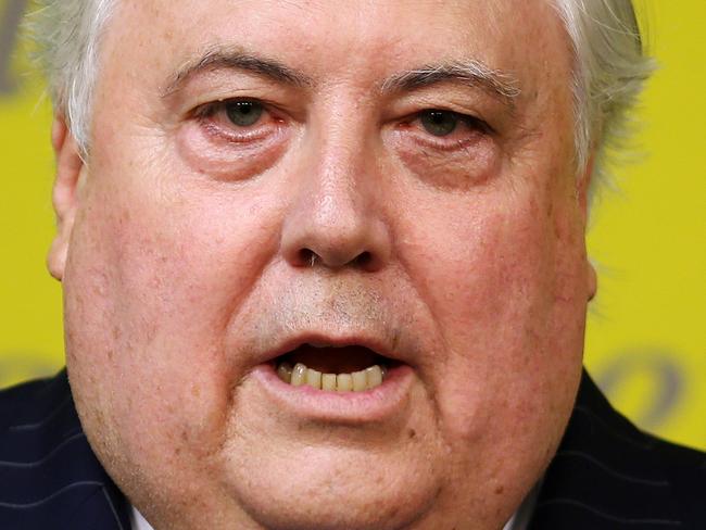 Clive Palmer speaking at a press conference about Queensland nickel. Pics Tara Croser.