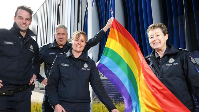 Waurn Ponds Police Fly Rainbow Flag In Support Of Lgbti Community