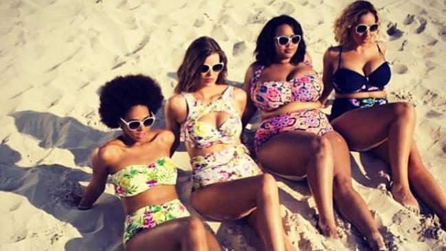 Had the lovely pleasure of hanging out with these beautiful girls inside and out @shareefa_j @gabifresh @jadasezer I'm wearing my #robynlawleyswimwear now selling at @swimsuitsforall Picture: Robyn Lawley/Instagram