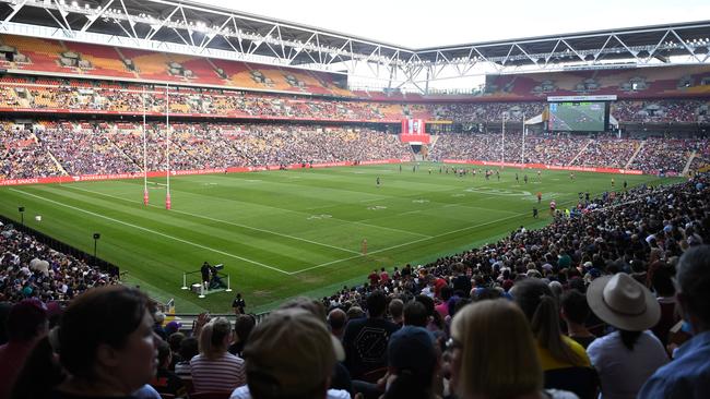 A massive TV audience tuned in for the Storm-Panthers match at Suncorp Stadium. Picture: NRL Photos