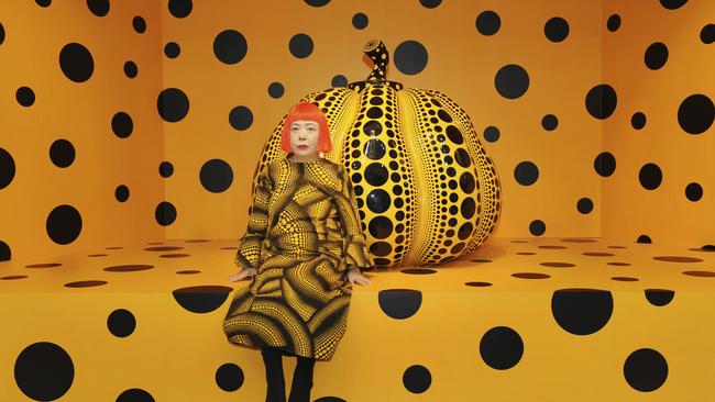 One of the biggest survey exhibitions of Kusama’s art is currently on in Melbourne. Picture: Supplied