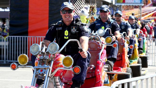 Gold Coast Show Sunday, QLD Police Enjoy the Wild Hog Ride .  Picture Mike Batterham