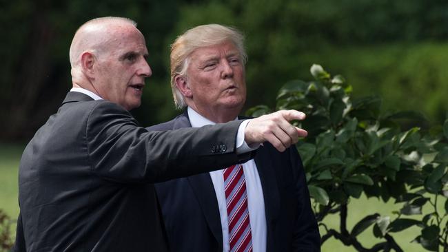 Donald Trump with Keith Schiller at the White House. Trump's former doctor, Harold Bornstein, said Schiller visited him to confiscate the president's medical records.