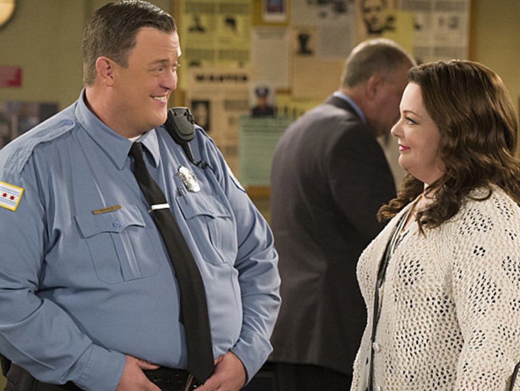 Billy Gardell with Mike &amp; Molly co-star Melissa McCarthy. Picture: CBS