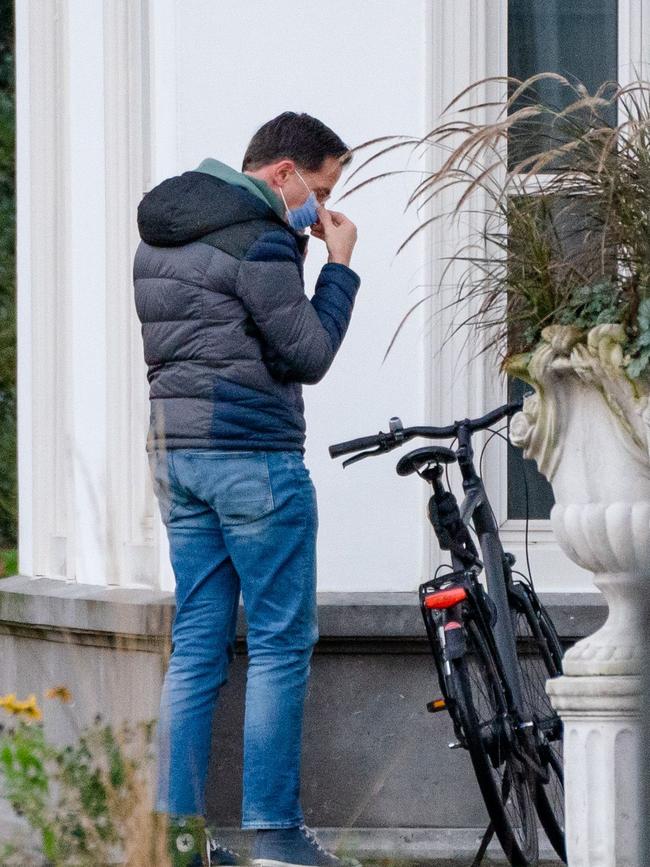 Netherlands' Prime Minister Mark Rutte arrives at the Hague. Picture: AFP.