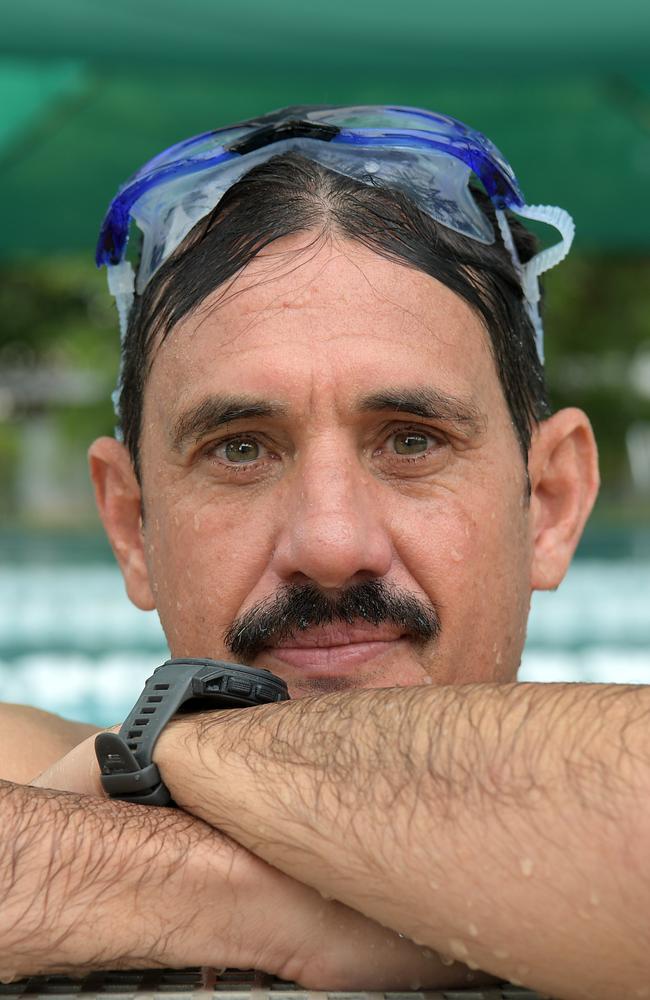 1st Combat Service Support Battalion Lieutenant Colonel Dean Clark at the pool. Picture: (A)manda Parkinson