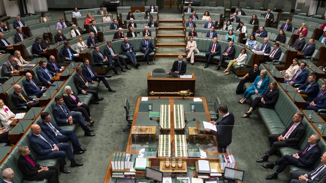 Treasurer Jim Chalmers delivers the 2022-23 federal budget in the House of Representatives on October 26.