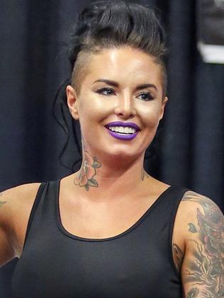 Christy Mack about a year after the attack. Picture: Splash