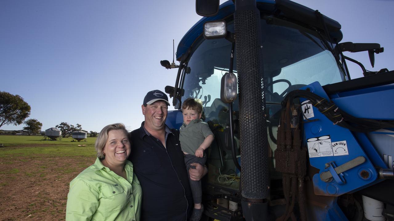 Aged just 21 months, little Charlie Zerner, is already a big fan of tractors. Picture: Brett Hartwig