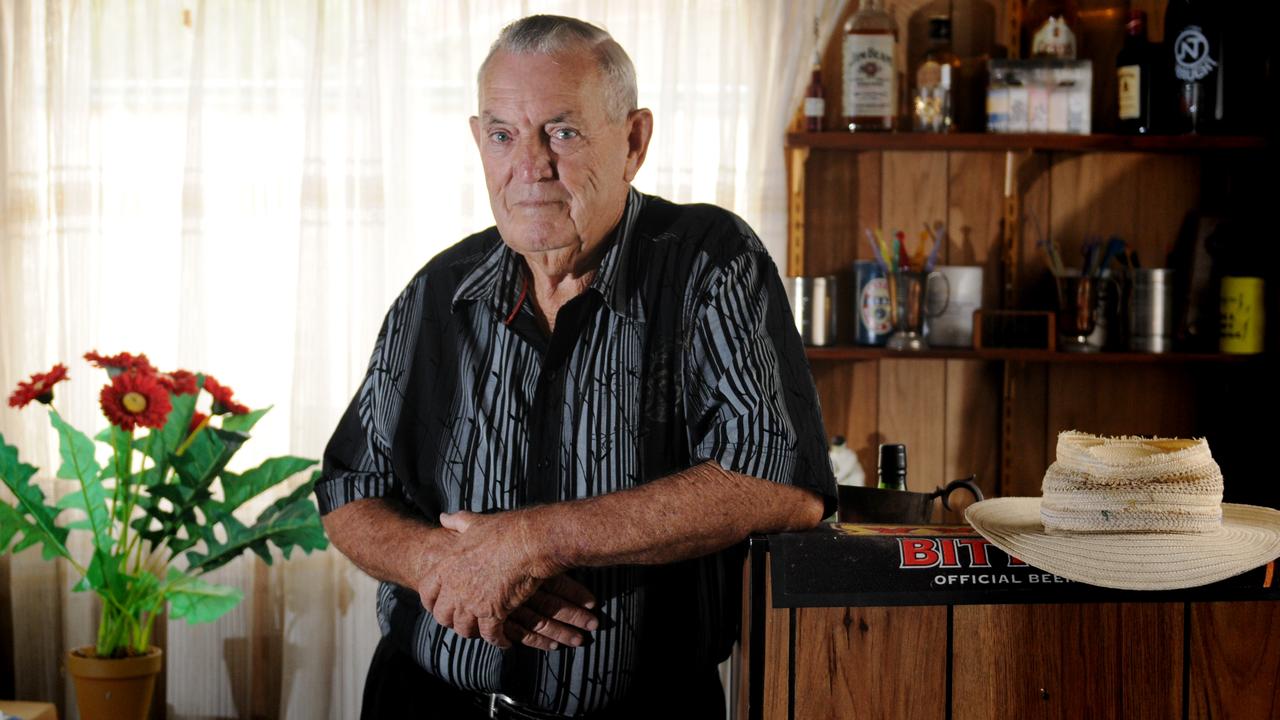 Vince Nipperess photographed in his home after being inducted into the Sunshine Coast rugby hall of fame.