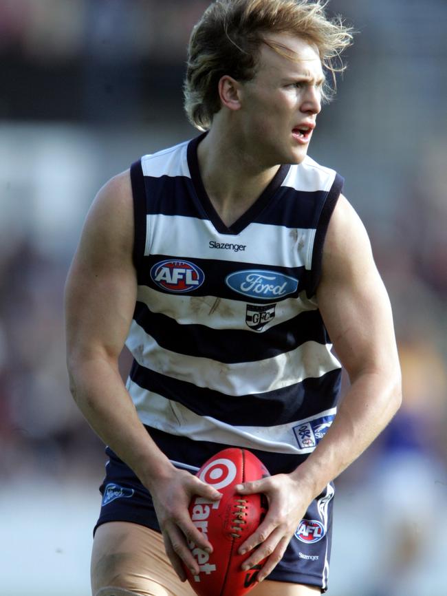 Ablett in his early days at Geelong.