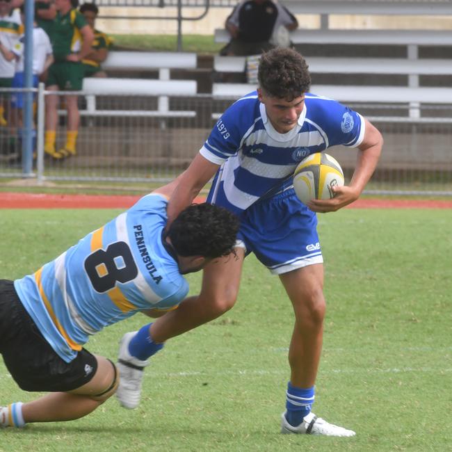 QLD Rugby Union State Championships (17-18 years boys) at the Townsville Sports Precinct. Friday May 23. Northern against Peninsular. Picture: Evan Morgan