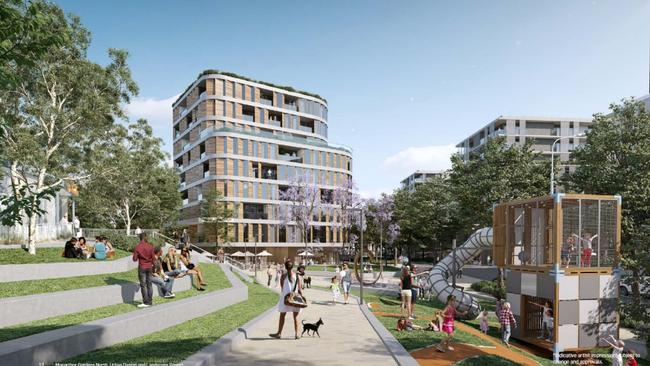 An initial artist impression of Macarthur Gardens North. New impressions are yet to be released.