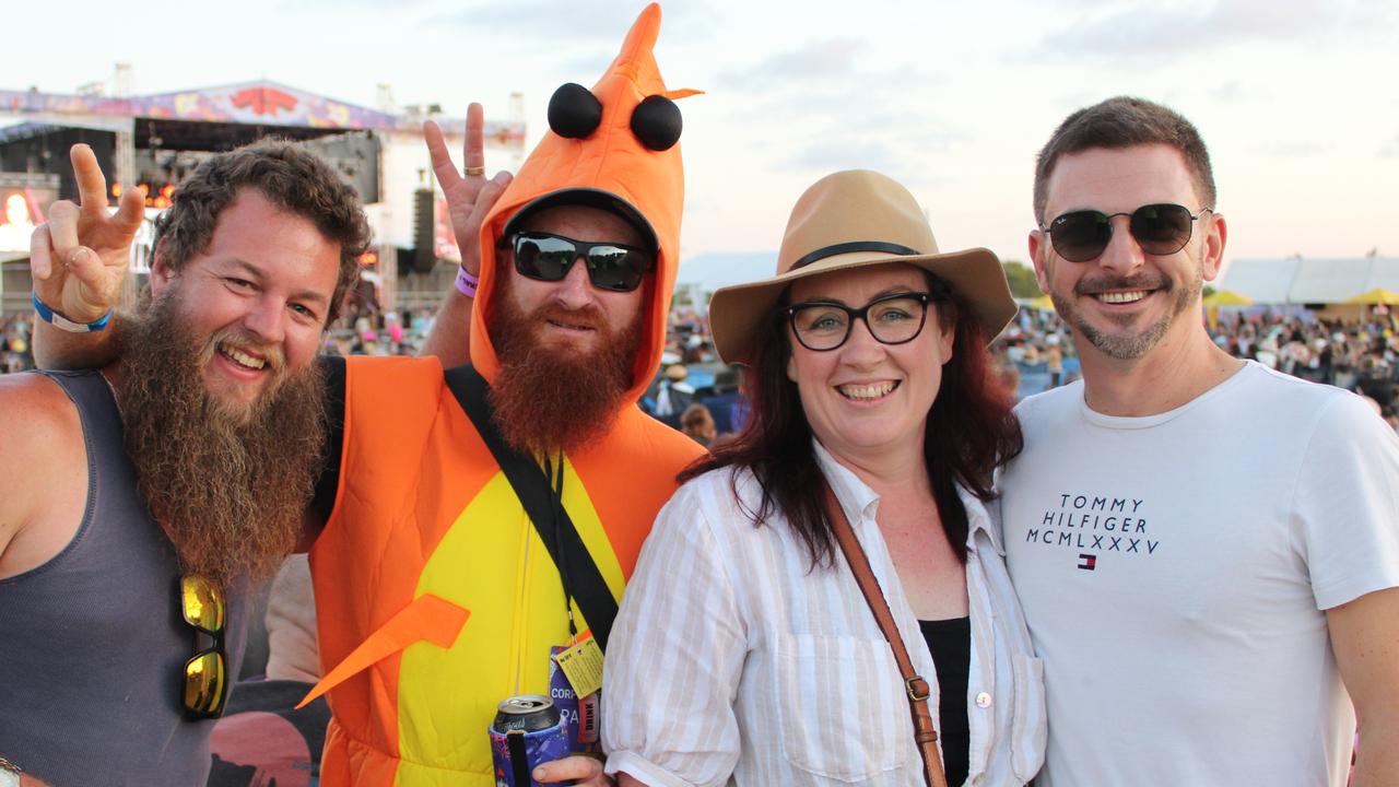 Bundaberg local Red, inexplicably dressed as a prawn, was a crowd favourite.