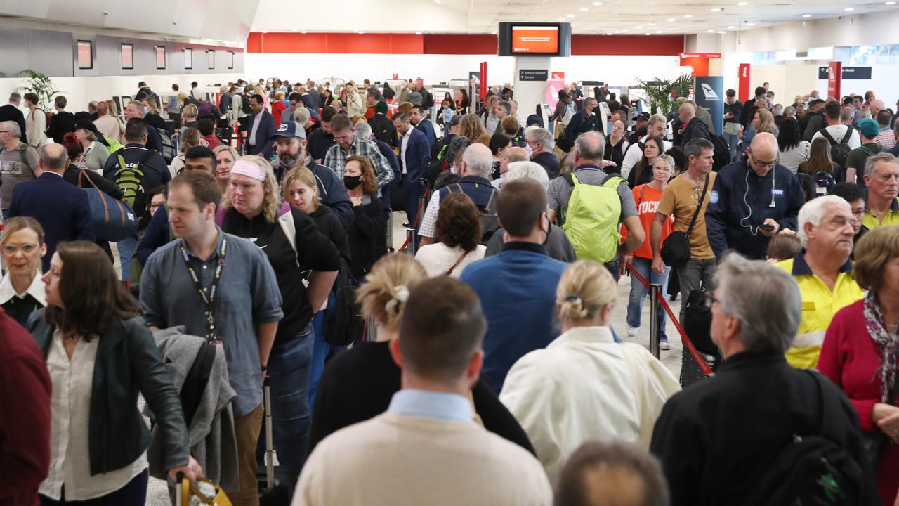 Record delays and high rates of cancellations have caused chaos. Picture: David Crosling/NCA NewsWire