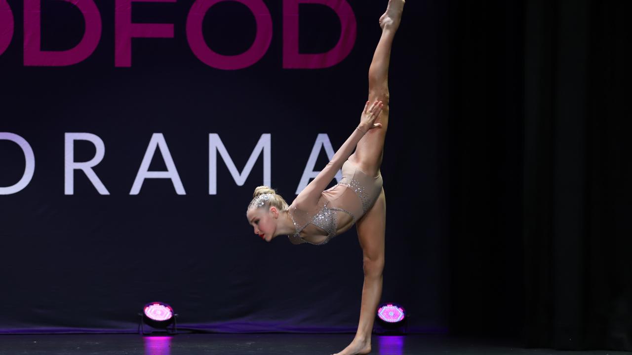 Cailin Kaddatz performing in the Gold Coast Eisteddfod Day 4 dance solos. Picture: Ryan Kettle