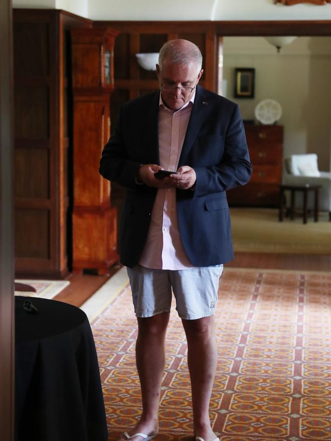 Scott Morrison at The Lodge. Picture: Adam Taylor