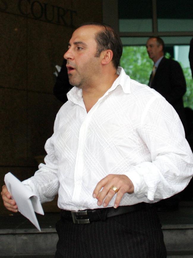 Tony Mokbel leaves Melbourne Magistrates Court in January 2006. Picture: Stuart McEvoy