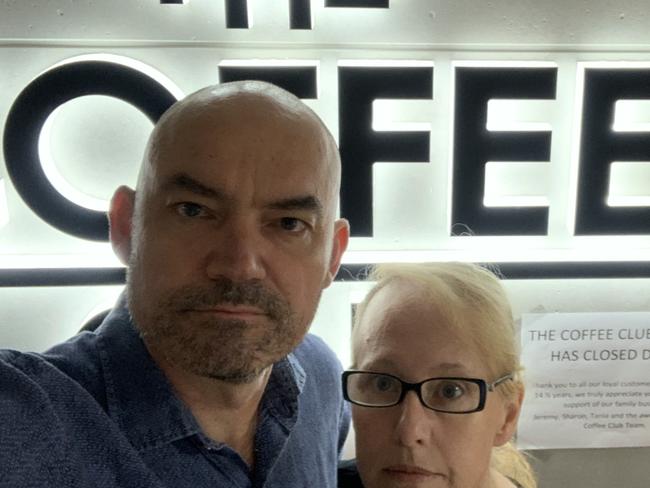 Former Coffee Club franchisee Jeremy Swift and wife Sharon