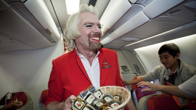 Richard Branson never finds it a drag putting himself out there. Picture: Tony McDonough