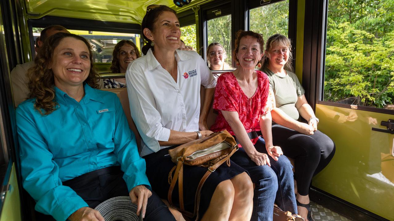 Unveiling of two new electric trains at the Territory Wildlife Park, February 7, 2025. Picture: Pema Tamang Pakhrin