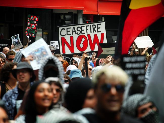 Pro-Palestinians protesters have hosted weekly rallies in Melbourne throughout this year. Picture: NCA NewsWire