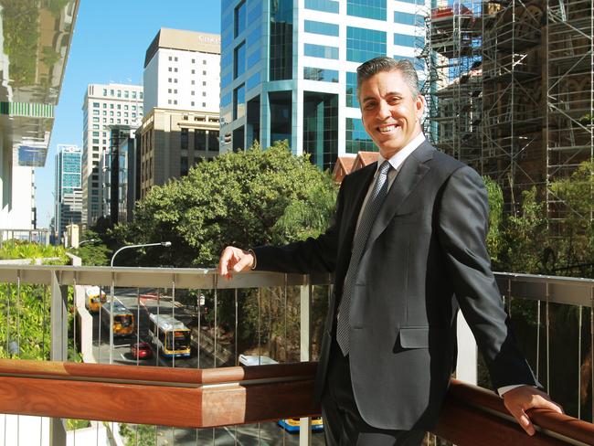 Kevin George Executive General Manager, Office and Industrial, DEXUS Property Group at 480 Queen Street, Brisbane.The new office block features green areas on the fourth level.Photo: Claudia Baxter