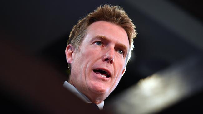 Attorney-General Christian Porter at the National Press Club in Canberra on Wednesday. Picture: Mick Tsikas/AAP