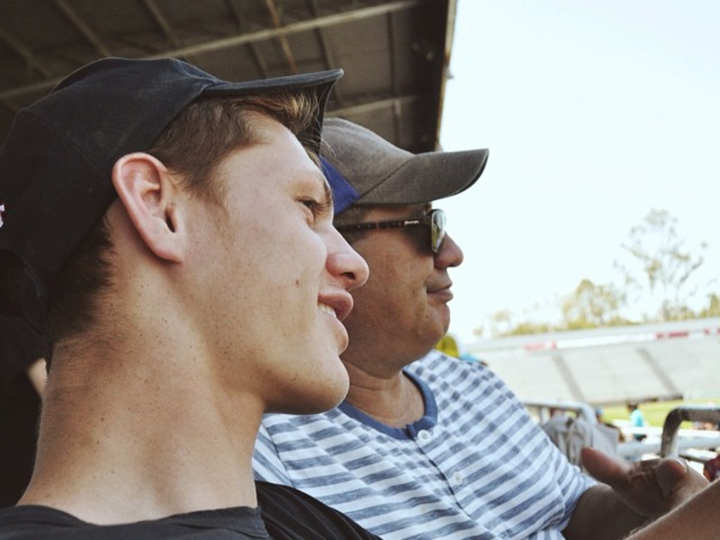 Kalyn Ponga with his father Andre. Picture: Instagram