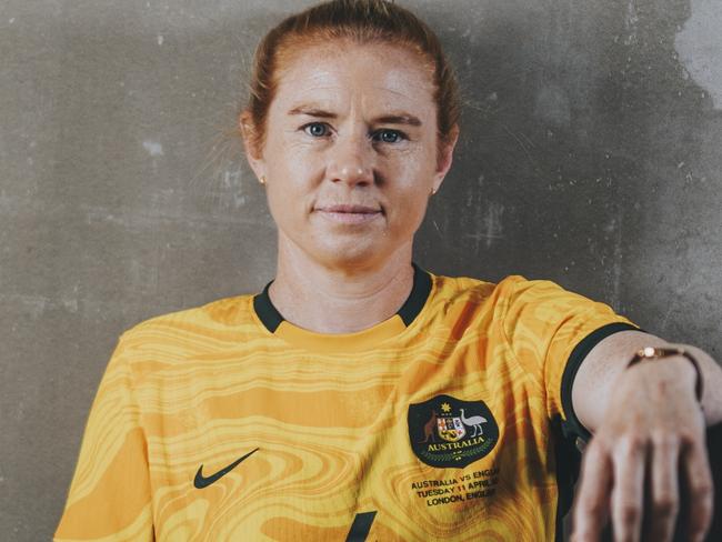 Matildas veteran Clare Polkinghorne has announced her retirement from international football. Picture: Michael Smolski/Football Australia