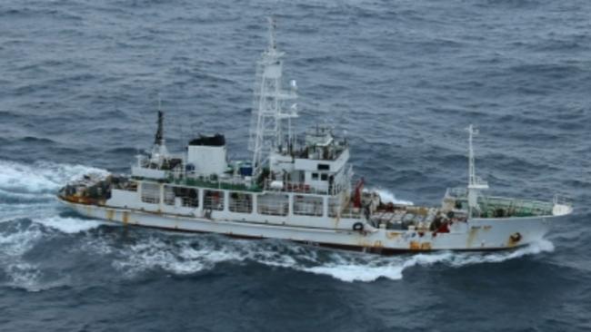 A photo of the boat south east of Hobart. Supplied by Department of Immigration and Border Protection.