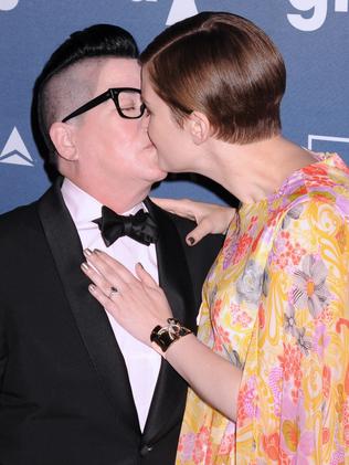Lea DeLaria and Chelsea Fairless in happier times. Picture: Splash