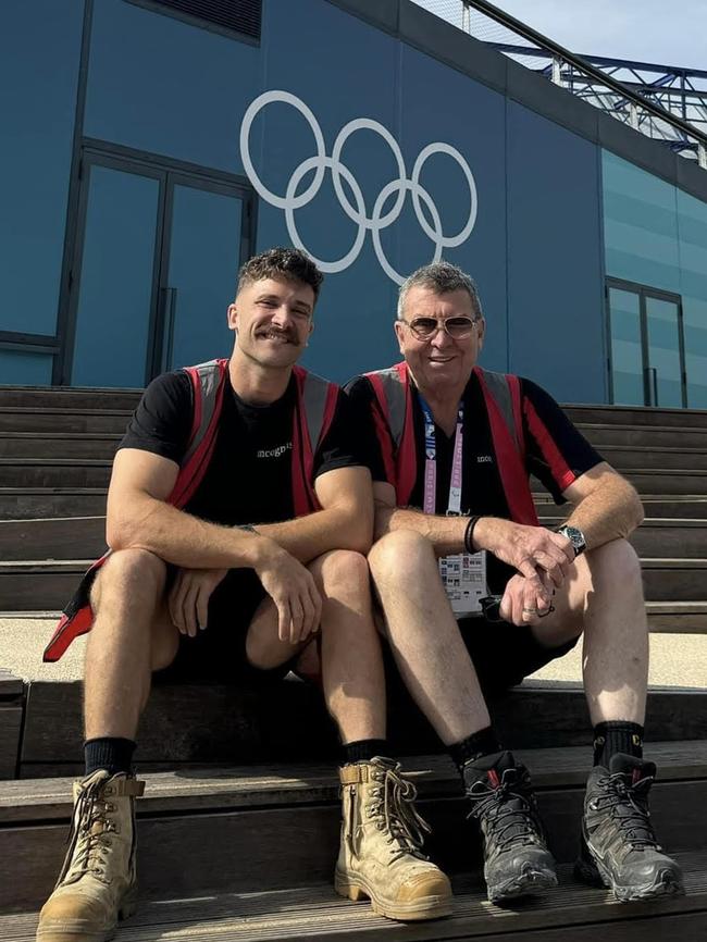 Nick and Craig Lovett on site at the Paris Olympics.