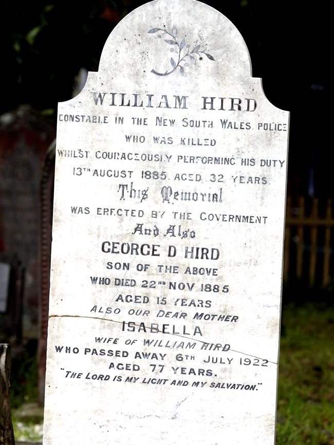 Constable William Hird was axed to death by some murderous drunks in 1885.