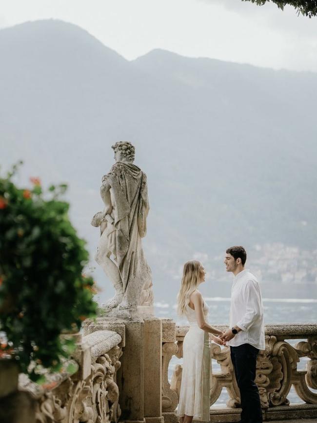 Christian Petracca engaged to Bella Beischer in Lake Como