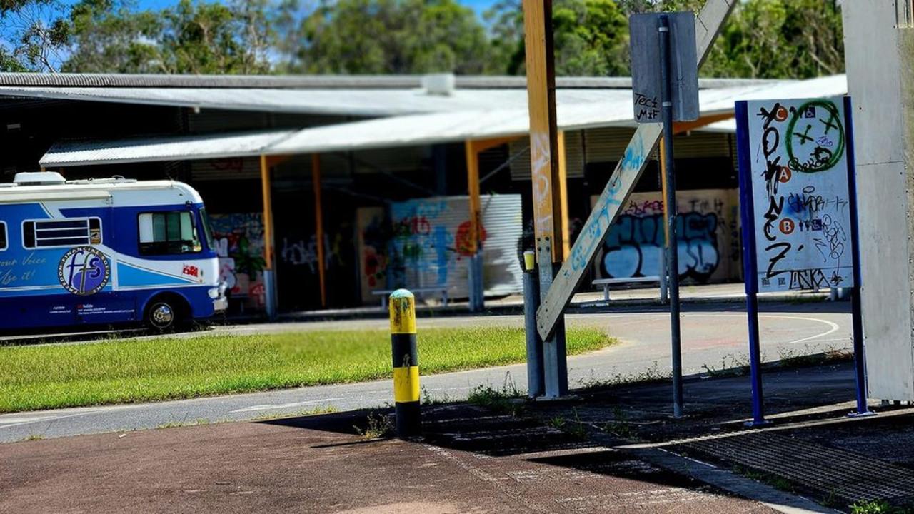 The former Tewantin TAFE site is in a state of disarray.