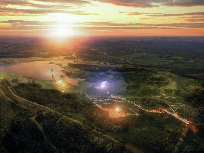 Impression of proposed $150 million redevelopment of Alcoa's former mine site in Anglesea