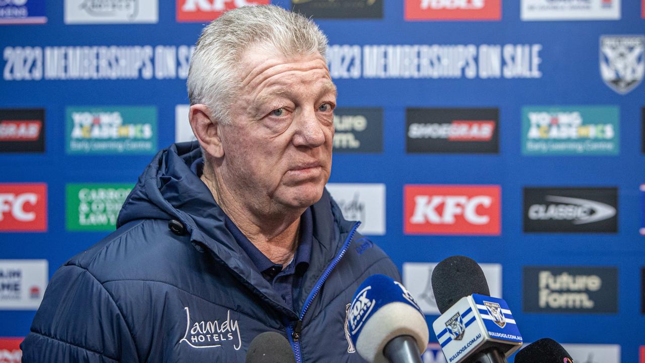 Phil Gould is finding his Bulldogs rebuild a tough task. Picture: Julian Andrews