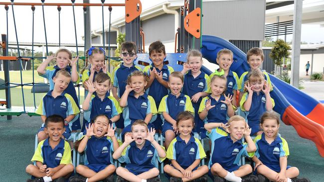 MY FIRST YEAR: Funny faces. Baringa State Primary School Preps. Picture: Patrick Woods.