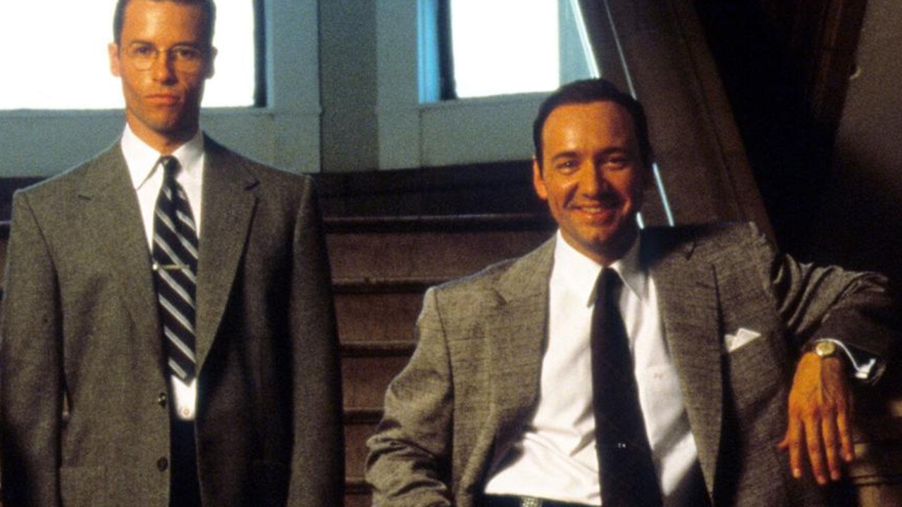 Pearce (left) and Spacey (right) starred together in L.A. Confidential. Picture: Supplied.