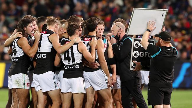 Pressure is building on Ken Hinkley. Picture: Sarah Reed/AFL Photos via Getty Images