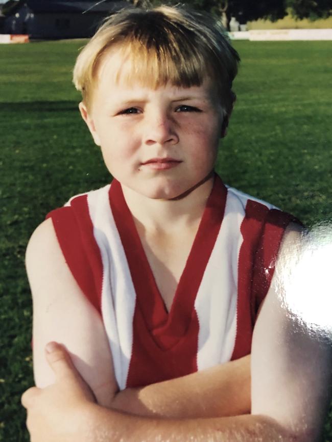 Lincoln McCarthy as a junior at Bordertown. Picture: Supplied.