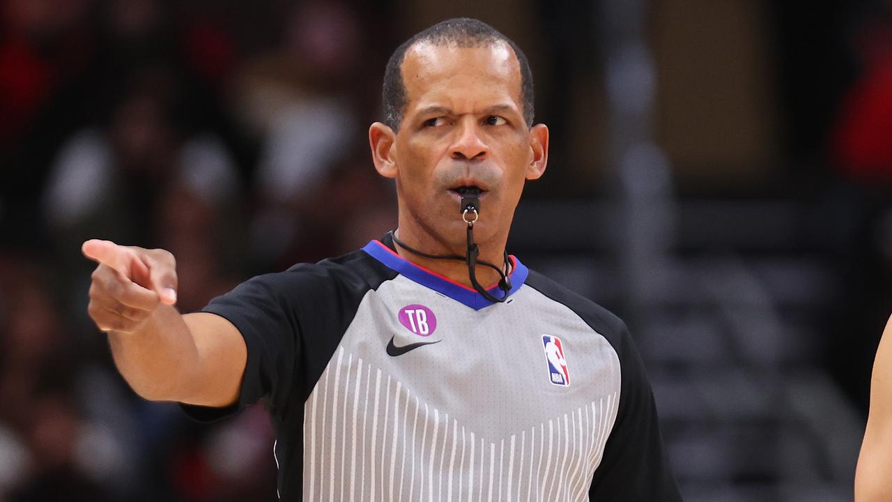 NBA referee Eric Lewis is under fire over an alleged burner account on Twitter. (Photo by Michael Reaves/Getty Images)