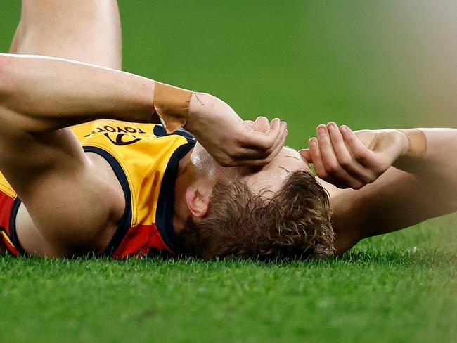 The Crows received a please explain over the handling of Jordan Dawson. (Photo by Michael Willson/AFL Photos via Getty Images)