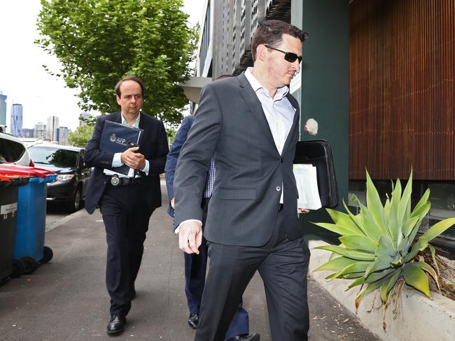 Australian Federal Police officers raid the offices of the Melbourne AWU. Picture: Aaron Francis/The Australian