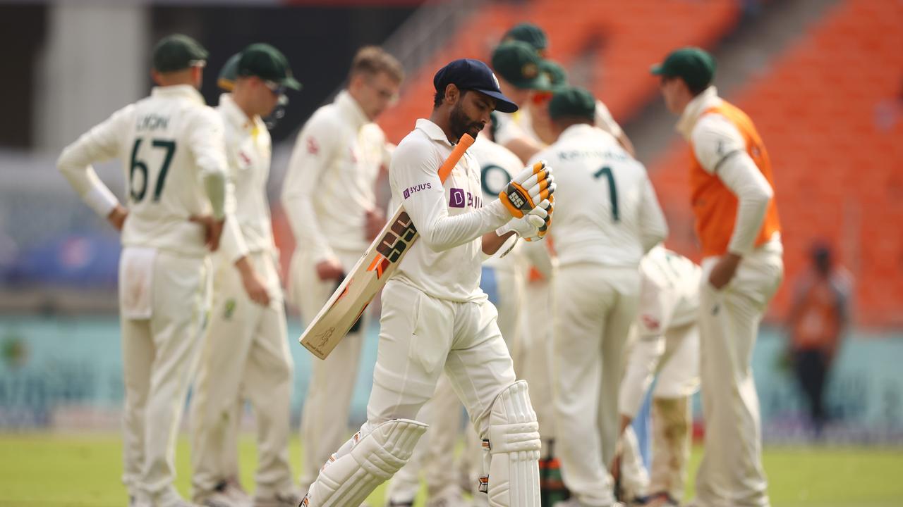 Ravindra Jadeja got himself out. Photo by Robert Cianflone/Getty Images