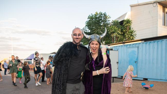 Christian Kundig and Holly George at the 2023 Dinah Beach Yacht Club Viking Funeral. Picture: Pema Tamang Pakhrin